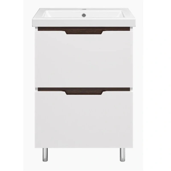 Тумба под раковину напольная Misty Лайм 60 см белая