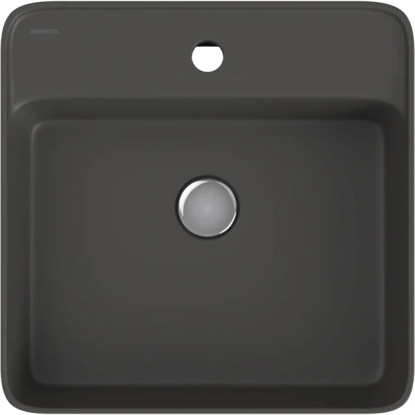 Раковина BERGES Ego 45 см матовый антрацит, накладные (на столешницу), пристенные - фото 3