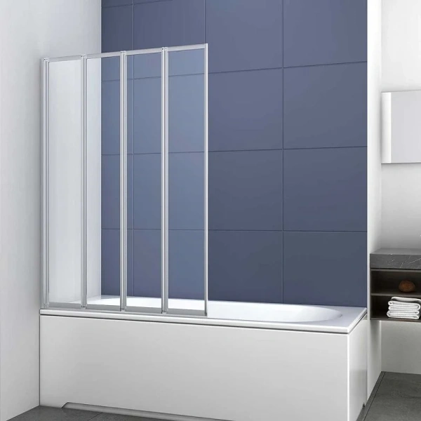 Шторка для ванны Vincea 100x140 см профиль хром - фото 1