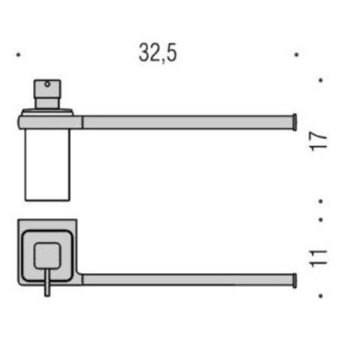 Полотенцедержатель с дозатором для мыла Colombo Lulu золото - фото 2