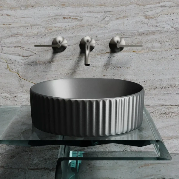 Раковина Ceramica Nova Element 36 см темный антрацит, из санфарфора - фото 6