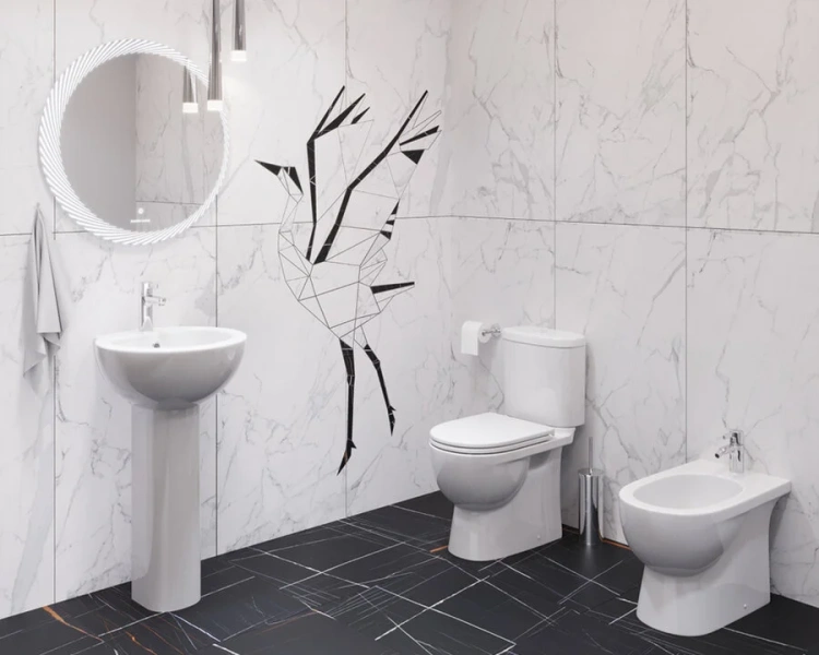 Унитаз компакт Sanita Luxe Art с сиденьем микролифт, недорогие, сиденье с микролифтом , с антивсплеском, компакт, низкие - фото 5