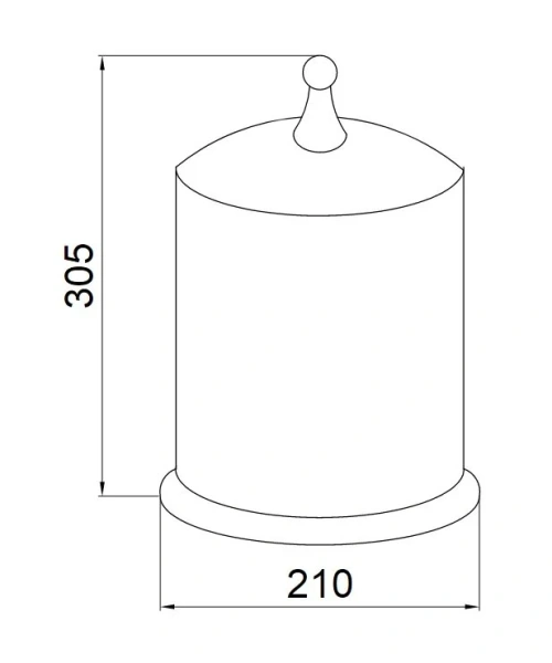 Мусорное ведро Boheme Brillante хром, хрусталь, классические, ретро, с кристаллами swarovski, декорированные - фото 2