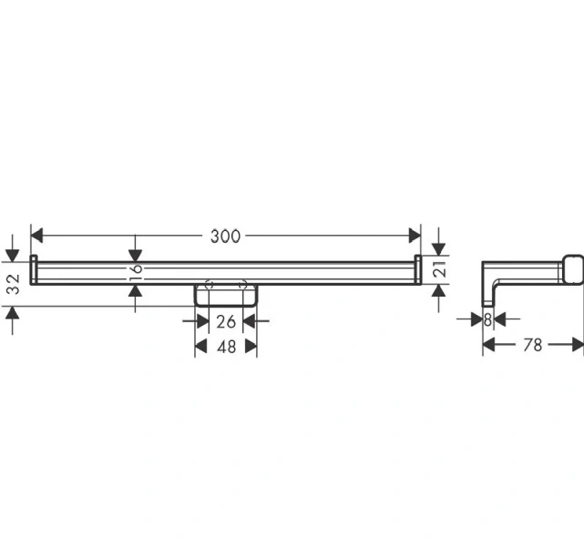 Бумагодержатель Hansgrohe AddStoris шлифованный черный хром, современные, hi-tech - фото 2