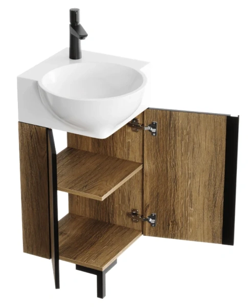 Тумба под раковину напольная Aqwella Porto 36.5 см дуб балтийский, напольная, пристенная - фото 4