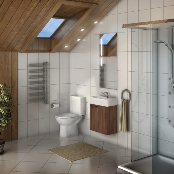 Тумба с раковиной подвесная Акватон Эклипс 1A172701EK560 46 см с одной распашной дверцей - фото 2