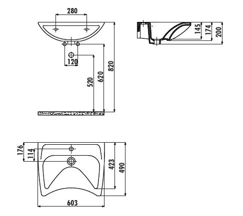 Раковина Creavit 60 см подвесная - фото 2
