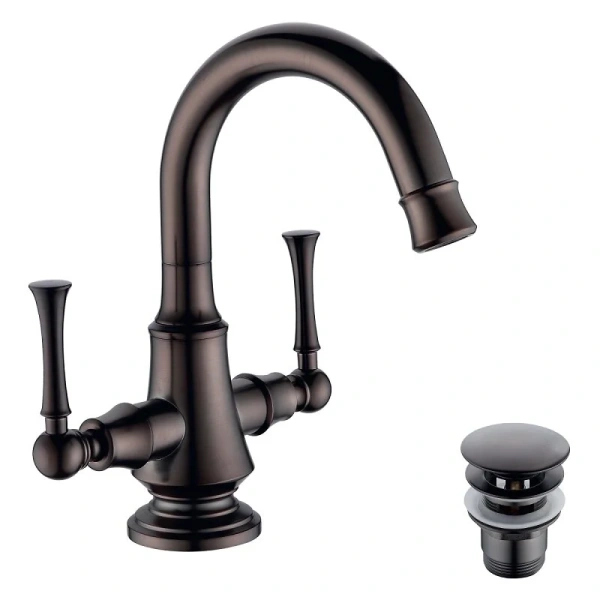 Смеситель для  раковины, черный кофе Lemark Peretto LM6307RB - фото 1