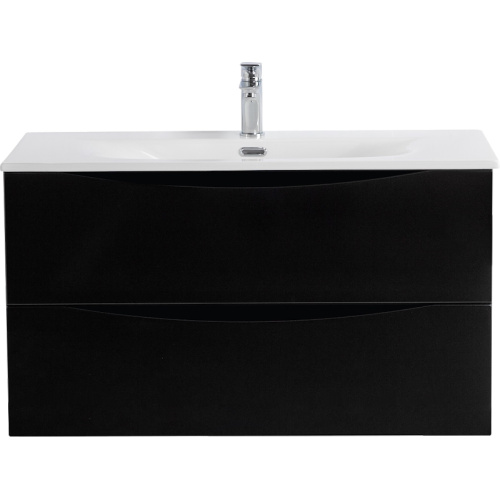 Тумба под раковину подвесная BelBagno Marino-Cer-Mini 100 см Nero Lucido