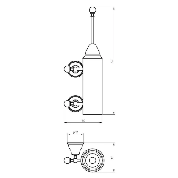 Ершик Migliore Provance хром, классические, ретро, декорированные - фото 2