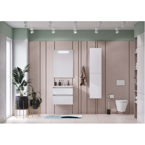 Тумба под раковину подвесная Roca The Gap 60 см белый глянец - фото 2