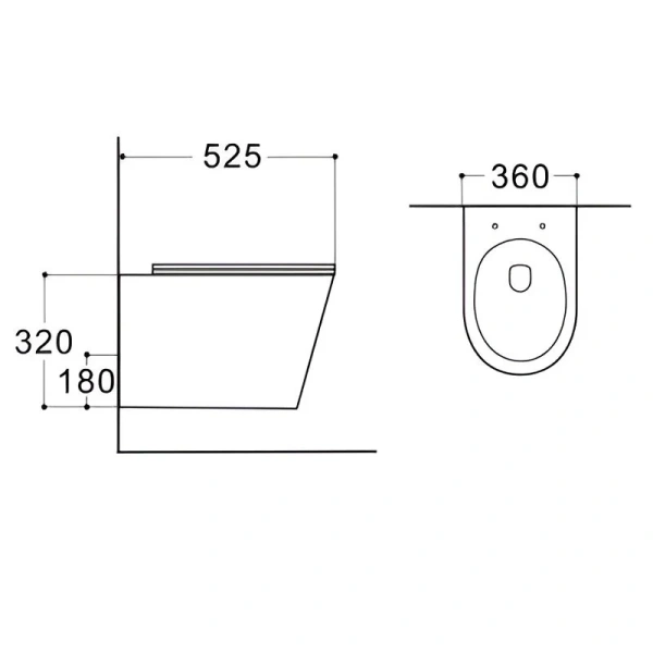 Унитаз подвесной Акватек Вега серый матовый, подвесные, встраиваемые - фото 2