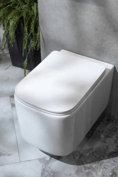 Унитаз подвесной Boheme Mane белый глянцевый, с горизонтальным, прямым выпуском, с прямым выпуском - фото 7