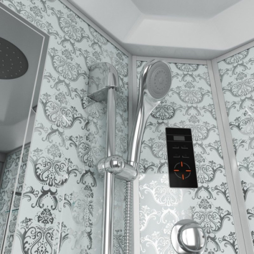 Душевая кабина Niagara Luxe 120х120 см хром металлик, с высоким, глубоким поддоном, глубокий поддон - фото 3