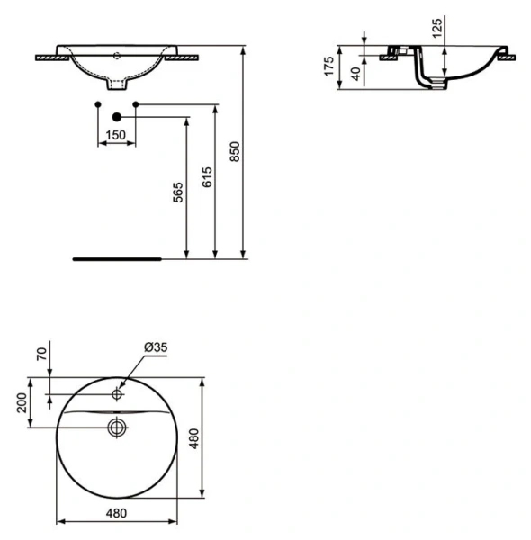 Раковина Ideal Standard Connect 48 см белая - фото 2