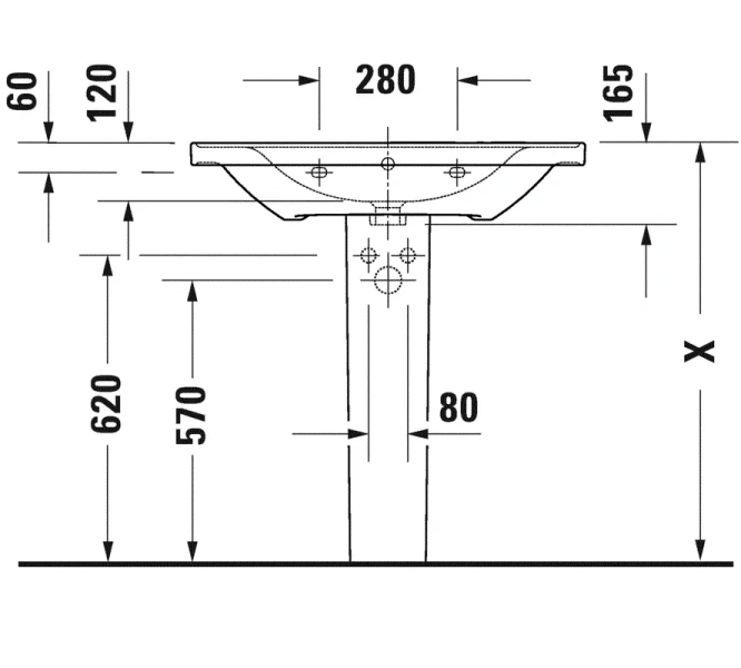 Раковина Duravit D-Neo 80 см с 1 отверстием под смеситель - фото 3