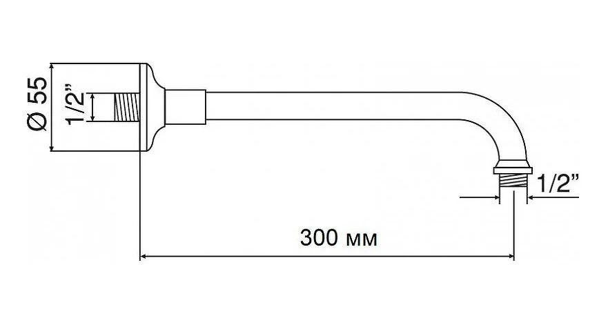 Излив для душа Cezares CZR бронза - фото 2