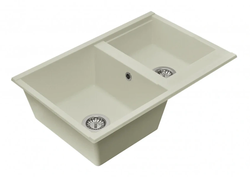 Мойка для кухни Акватон Делия 78 см жемчуг, без крыла - фото 6