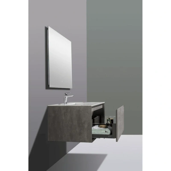 Зеркало с подсветкой Black&White Universe 120 см прямоугольное, полотно - фото 4