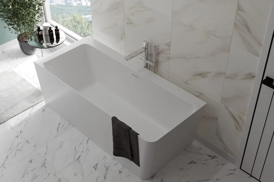 Ванна из искусственного камня Belux Турин ТУ-1600 L, 4810924287342, 160 x 70 см, белый - фото 1