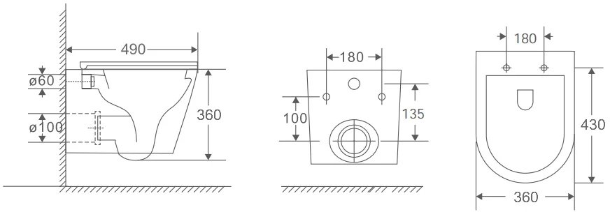 Унитаз подвесной Berges Vita Rimless с сиденьем микролифт, белые - фото 6