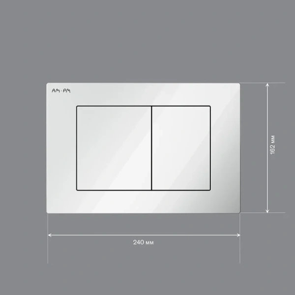 Клавиша смыва Am.Pm PrimeFit S белая глянцевая - фото 3