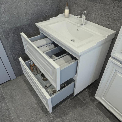 Тумба под раковину подвесная Caprigo Ponza 70 см Bianco, моноблок - фото 5