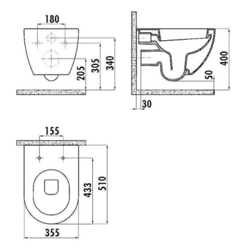 Схема, без бачка, со скрытым бачком - фото 3