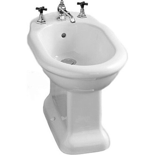 Биде напольное Devon & Devon Etoile белое на 3 отверстия, классические, ретро - фото 2