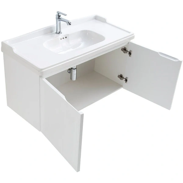 Тумба с раковиной подвесная Cezares Giubileo-1000-2A-SC-BL 100 см с двумя распашными дверцами, моноблок - фото 5