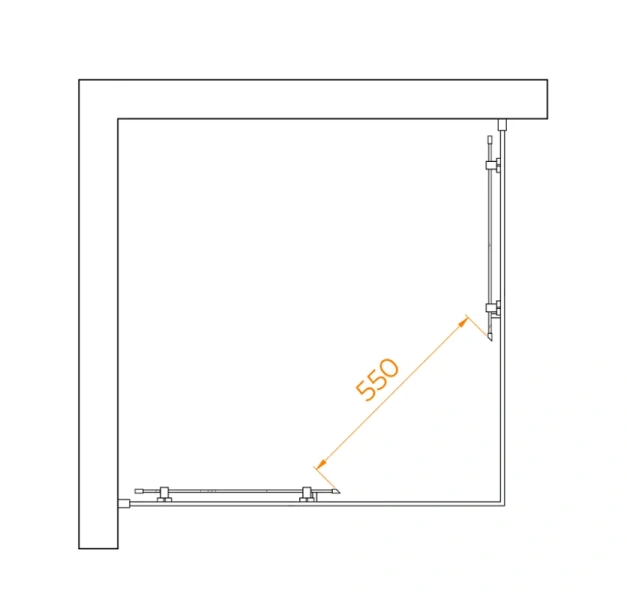 Душевой уголок RGW Passage PA-030B 100x100 см профиль черный стекло матовое - фото 3