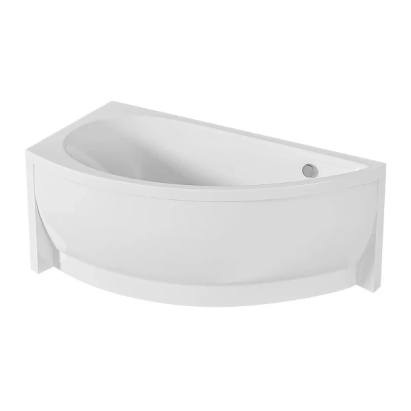 Ванна акриловая 1MarKa Piccolo 01пик1770лкс2+, 150 x 75 см, левая, с каркасом и сливом-переливом, белая - фото 4