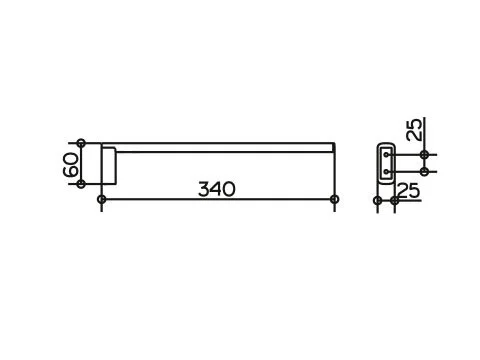 Полотенцедержатель для ванной Keuco Edition 400 11522, современные, hi-tech - фото 2