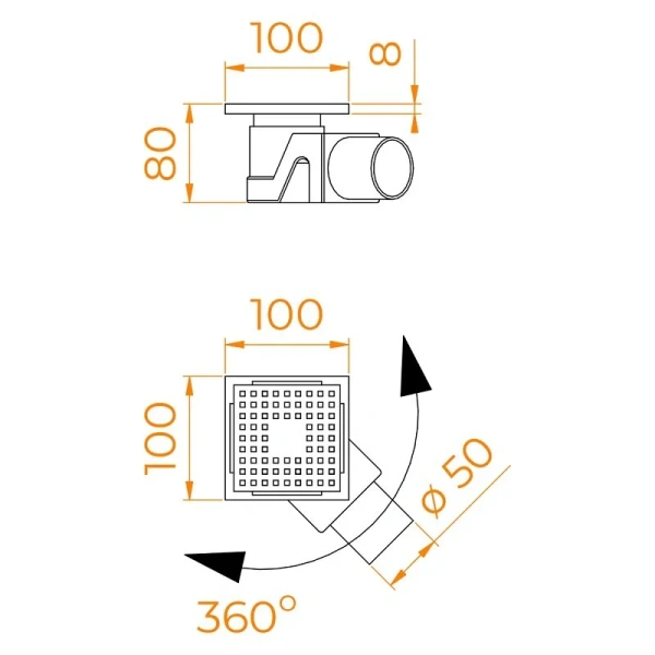 Душевой трап RGW Drain Leo-01-10Gb см золото - фото 2