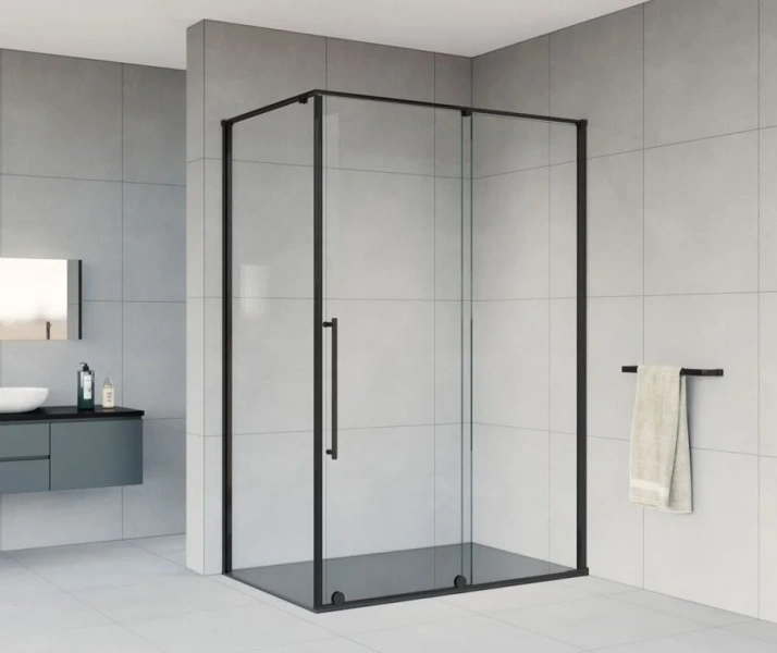 Душевой уголок Vincea Arno 120х90 см профиль черный, стекло прозрачное, современные, hi-tech - фото 3