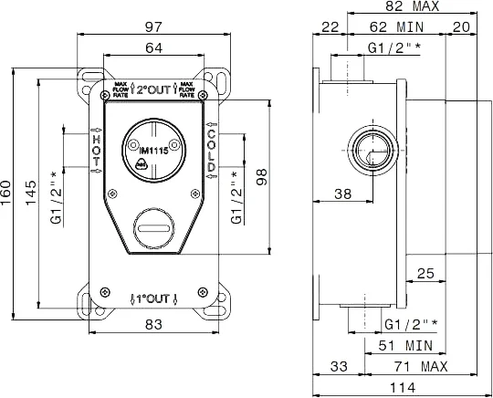 Смеситель для душа Kerama Marazzi Futura черный матовый - фото 4