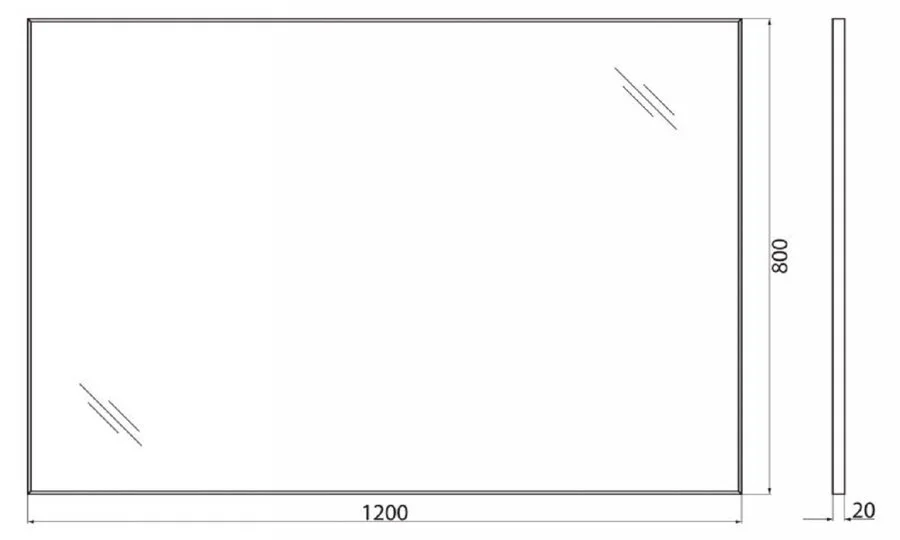 Зеркало BelBagno Spc 120 см в алюминиевой раме, в наличии - фото 2