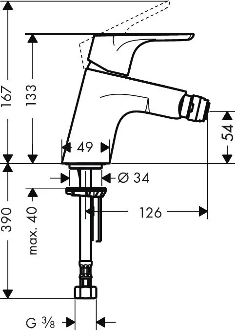 Смеситель для биде Hansgrohe Focus - фото 2