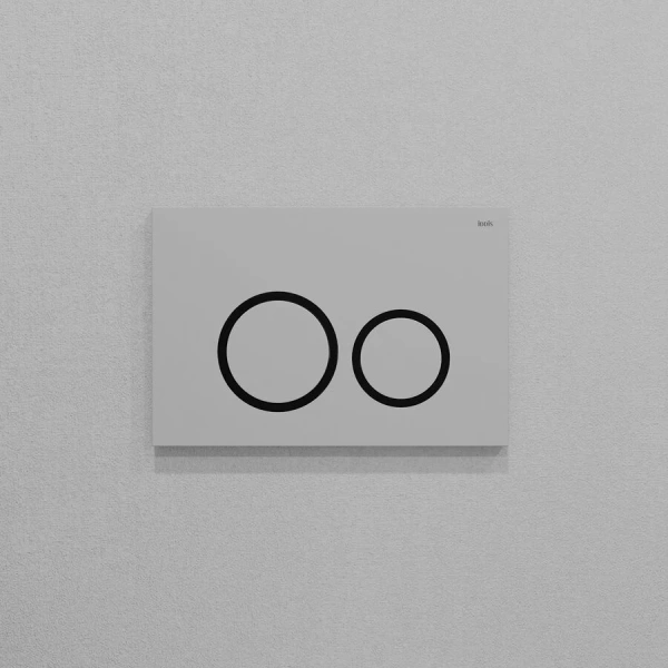 Клавиша смыва IDDIS Unifix белая/кольца черные - фото 4