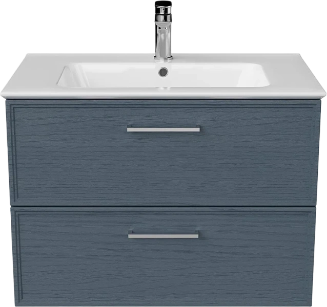 Тумба под раковину подвесная Kerama Marazzi Piano Classic 75 см ясень синий матовый - фото 4