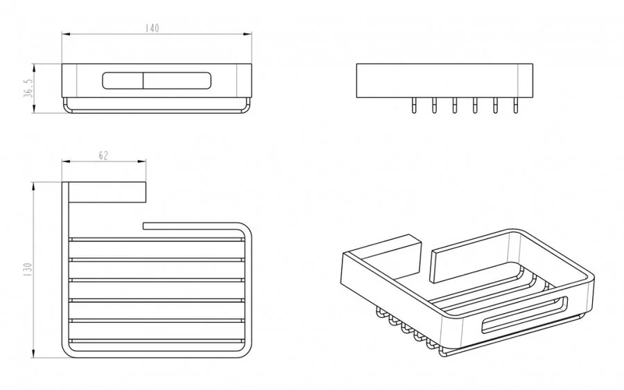 Мыльница Boheme Q 10959 настенная - фото 2