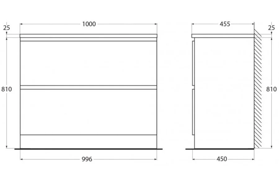 Тумба под раковину напольная BelBagno Albano 100 см bianco lucido - фото 2