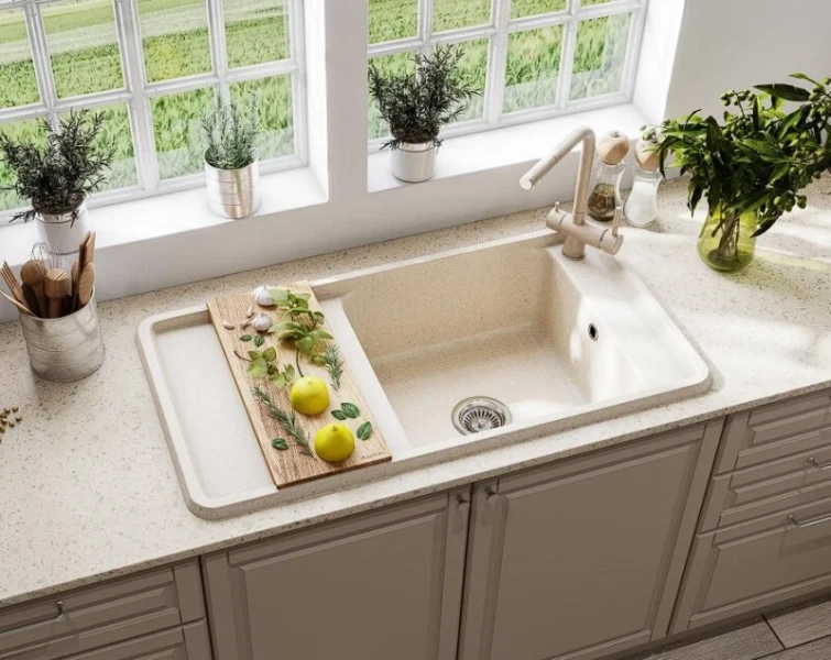 Мойка для кухни Акватон Беллис 1A725132BS2 97 см с сифоном - фото 3