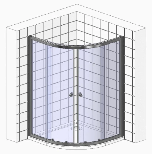 Душевой уголок BelBagno Sela-R-2-95 профиль хром - фото 2