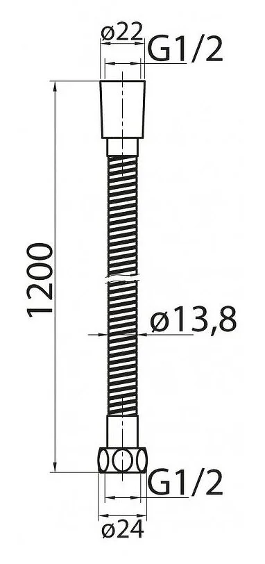 Шланг для душа Cezares CZR-FMDC2-120 гибкий - фото 3