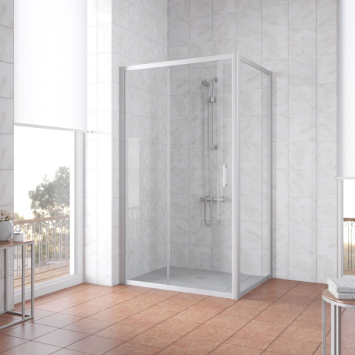 Душевой уголок стекло прозрачное Vegas-glass ZP+ZPV 115х80 01, хром, бронза, золото, белые, черные, другие - фото 4