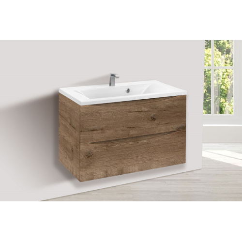 Тумба под раковину подвесная Vincea Mia 74 см V.Oak, современная, hi-tech, лофт - фото 3