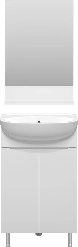 Тумба под раковину напольная Misty Смайл 50 см белая - фото 2