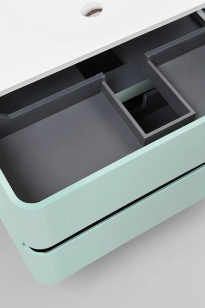 Тумба под раковину подвесная Am.Pm Sensation 80 см мятный глянец, окрашенные - фото 8