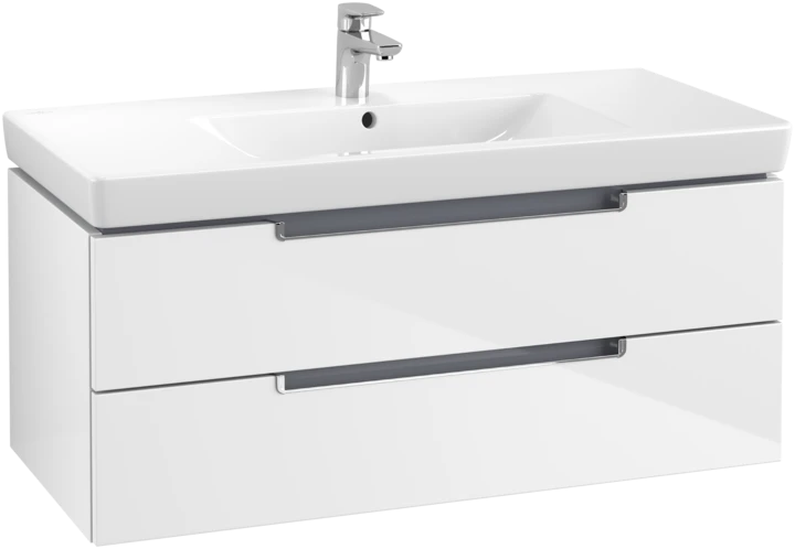 Тумба под раковину подвесная Villeroy & Boch Subway 2.0 100 см белый глянец - фото 1